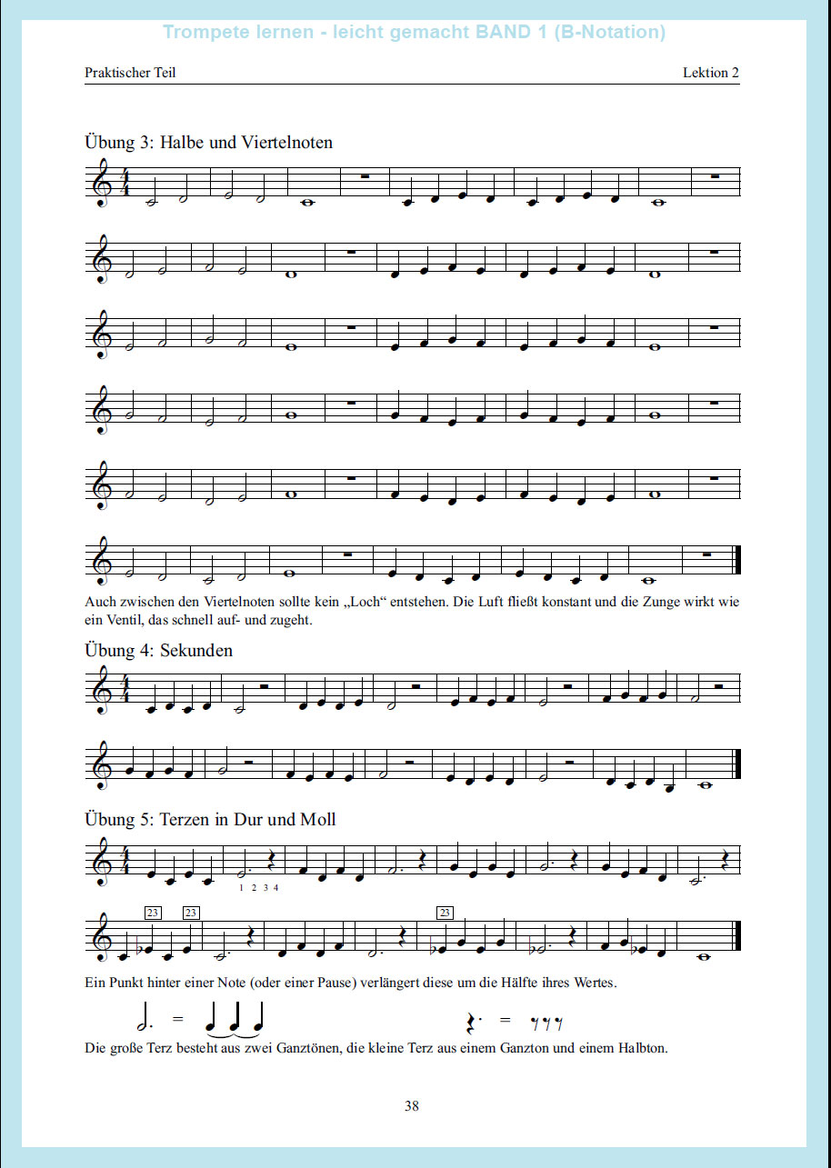 Trompete lernen - leicht gemacht Band1 (B-Notation)