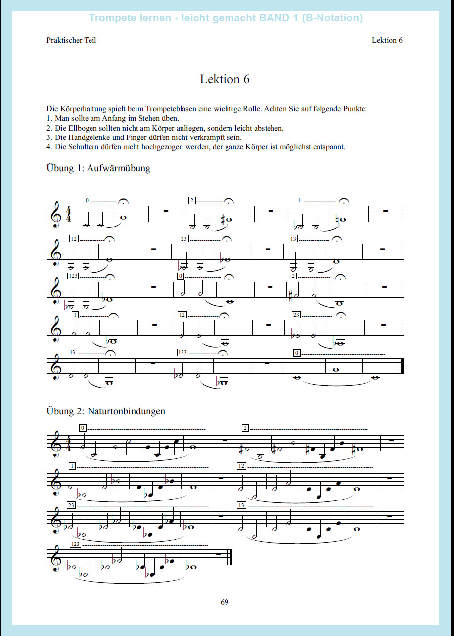 Trompete lernen - leicht gemacht Band1 (B-Notation)