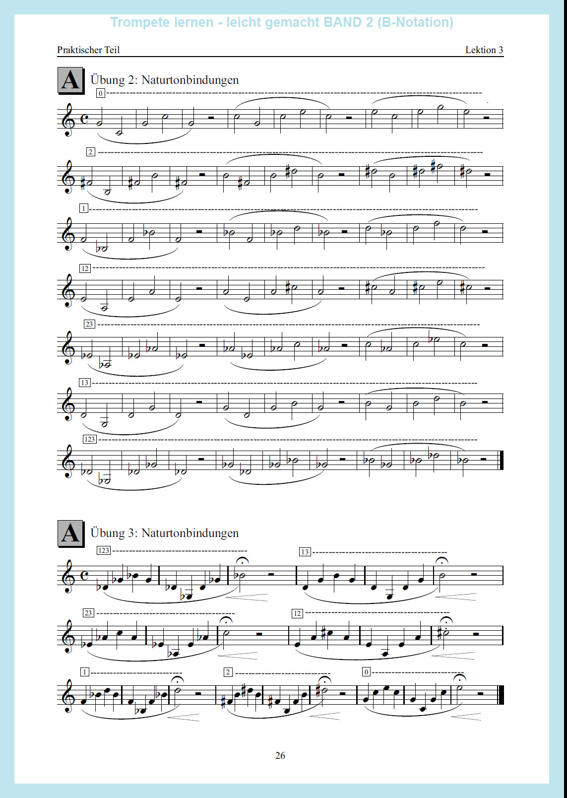 Trompete lernen - leicht gemacht Band2 (B-Notation)